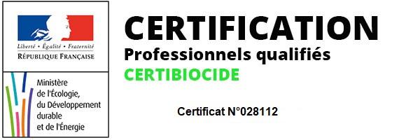 Certification certibiocide 201